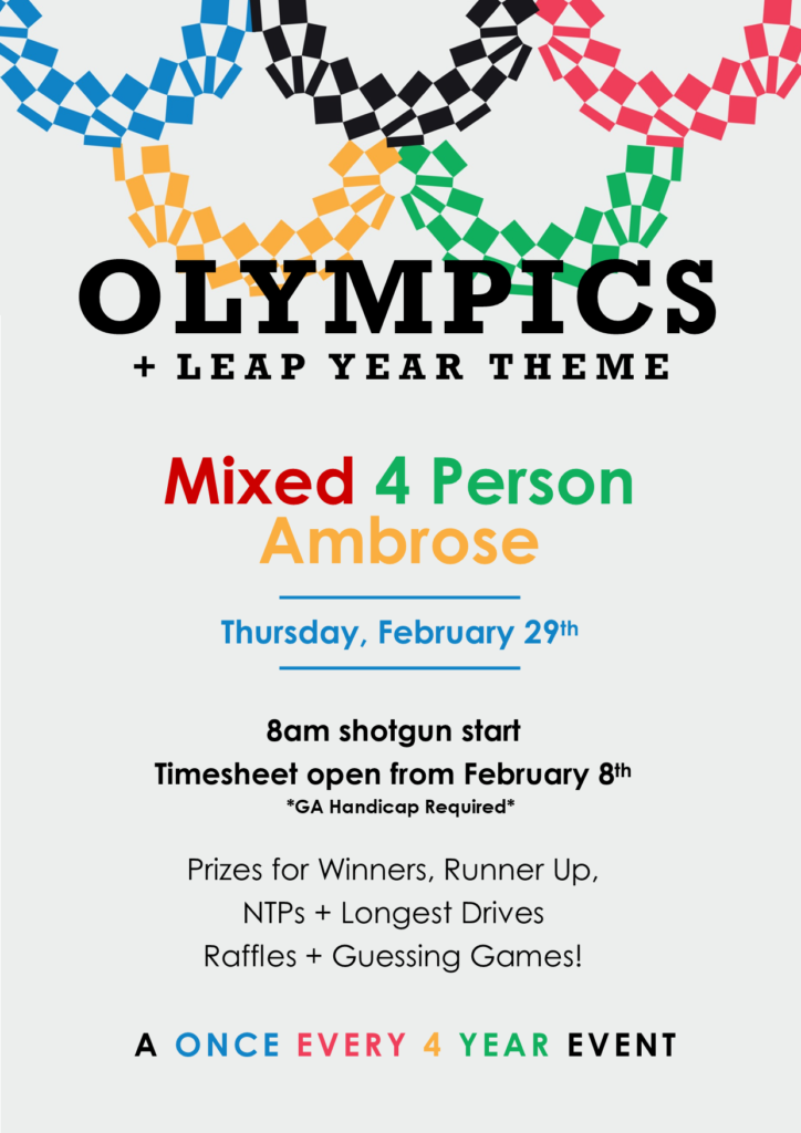 Mixed 4 Ball Ambrose - Olympics Theme - Nambour Golf Club